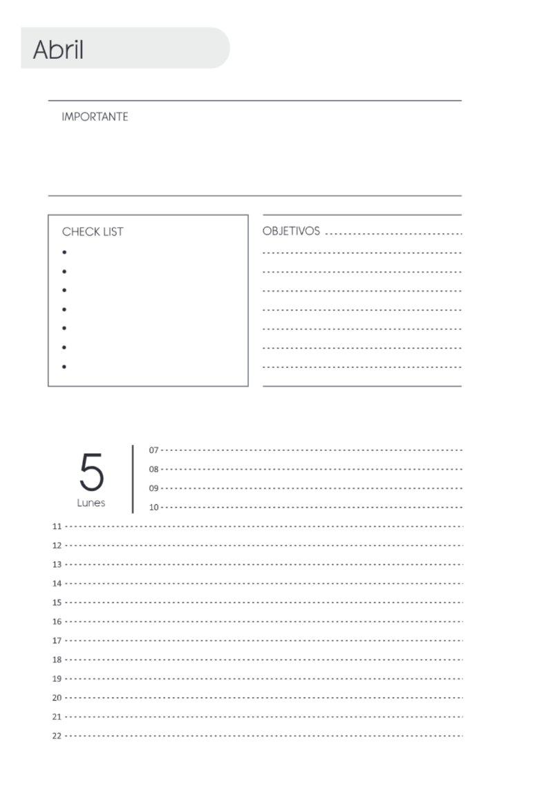 AGENDA DOS DIAS HORIZONTAL — page 80