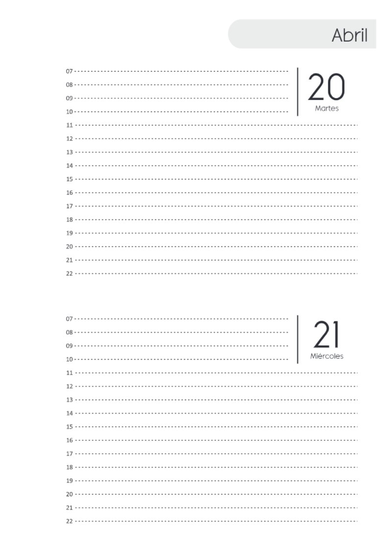 AGENDA DOS DIAS HORIZONTAL — page 89