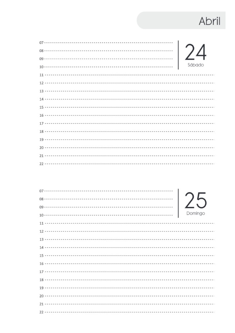 AGENDA DOS DIAS HORIZONTAL — page 91