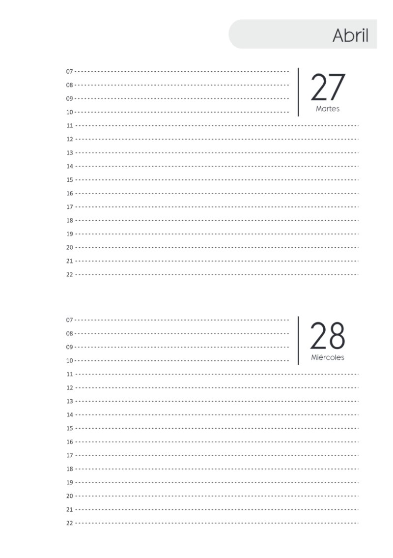 AGENDA DOS DIAS HORIZONTAL — page 93