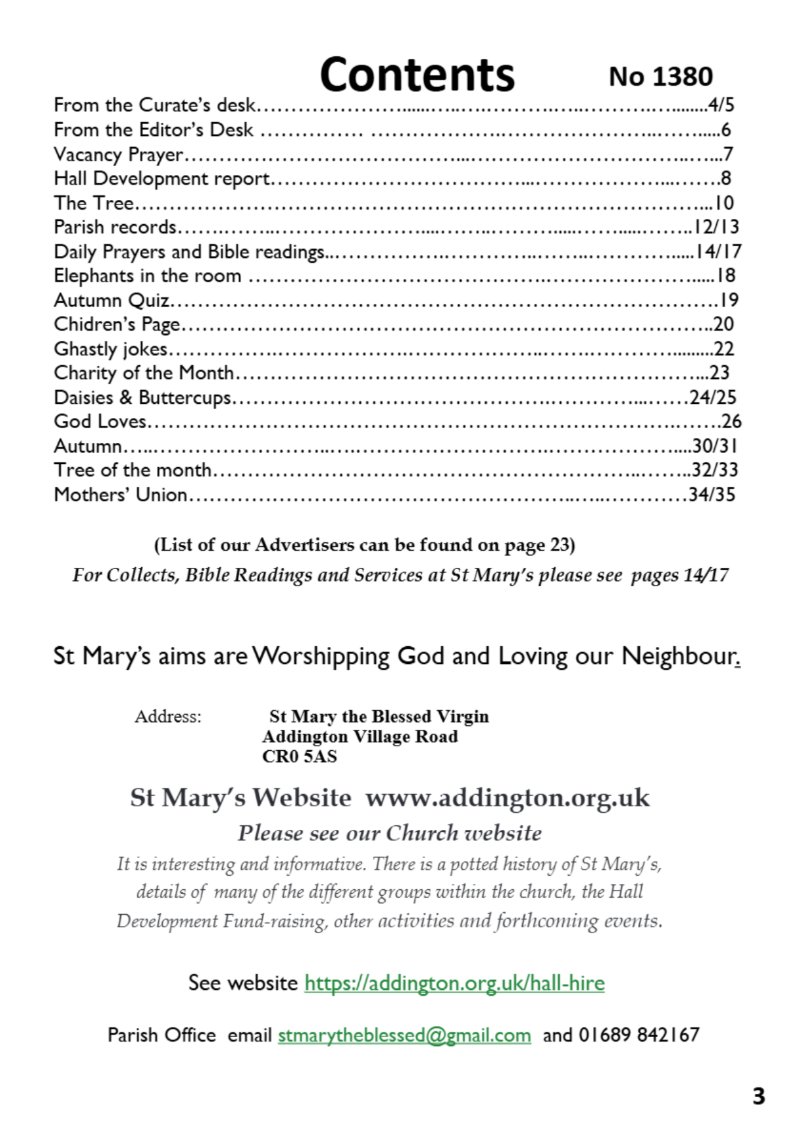 St Mary the Blesssed Virgin Magazine October 2026 — page 3