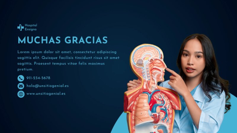 Presentación de anatomía del cuerpo humano moderno científico azul y celeste — page 12