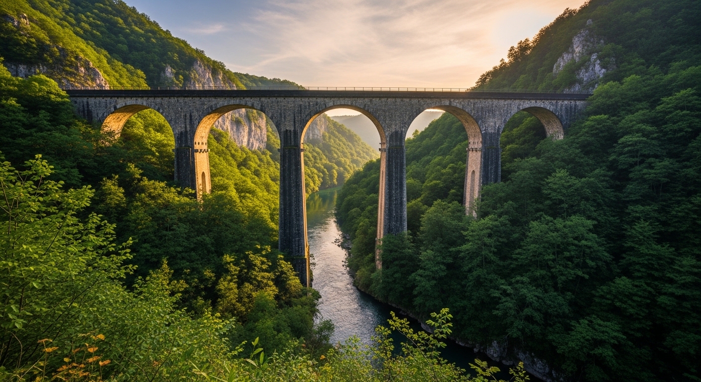 La Via Fluvia: hikers and trail scenery