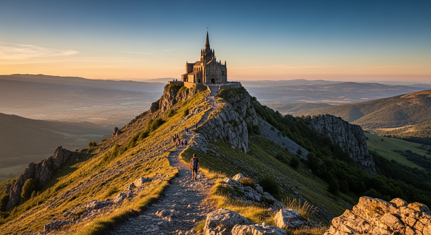 L’itinéraire de La Chaise-Dieu au Puy-en-Velay: hikers and trail scenery
