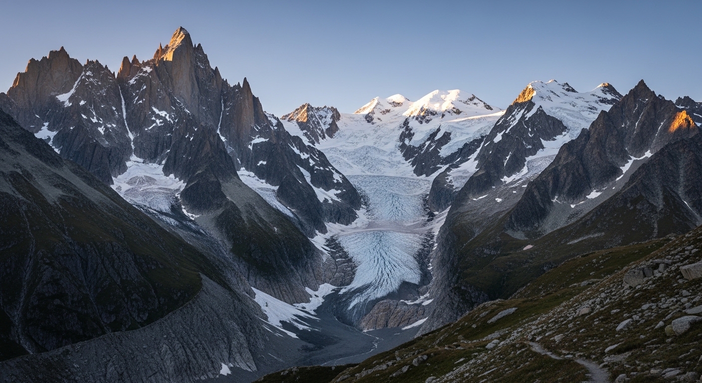 Le Tour du Mont-Blanc GRP: hikers and trail scenery
