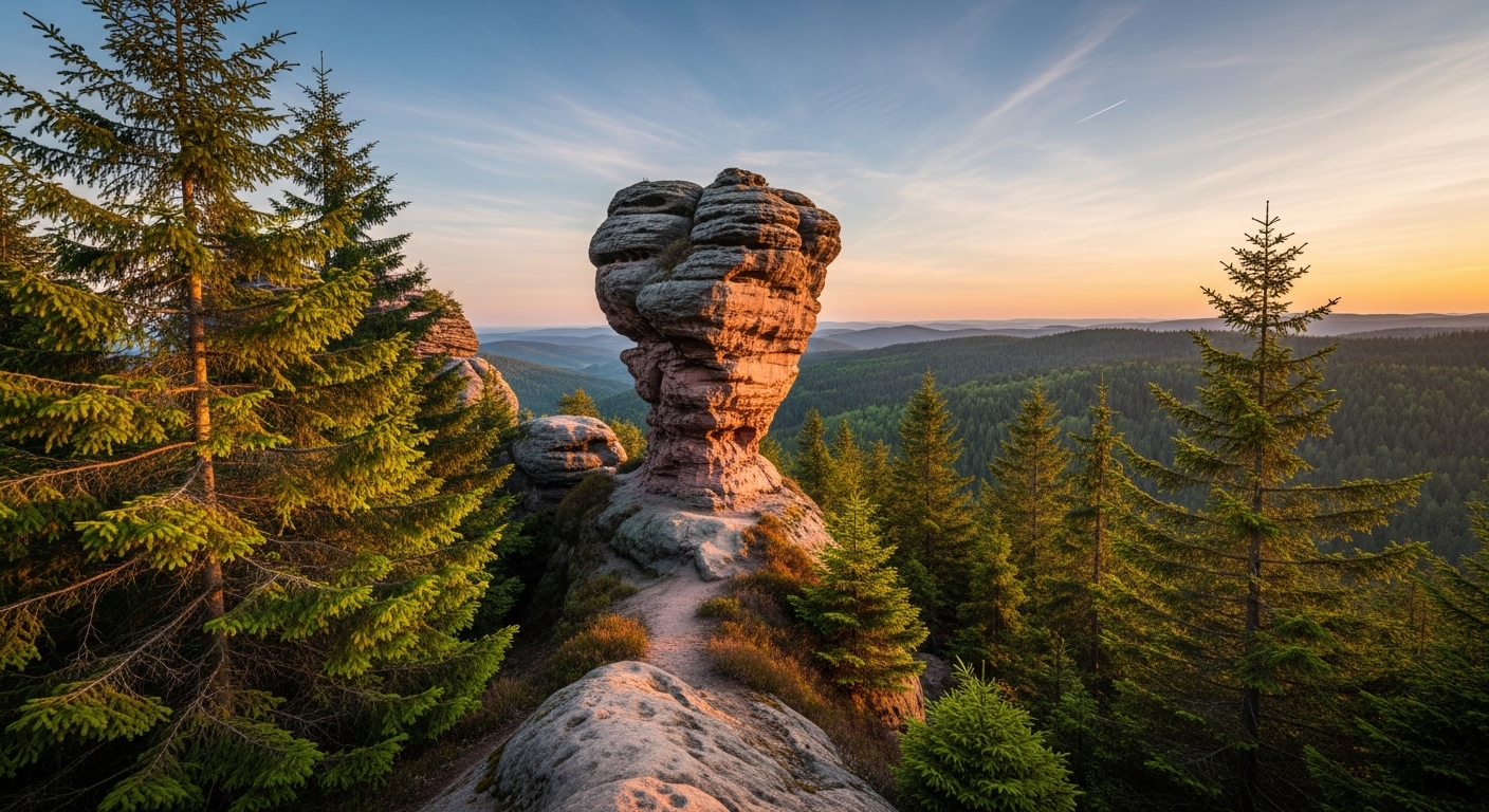 Le GR de Pays de la Déodatie – boucle nord GRP: hikers and trail scenery