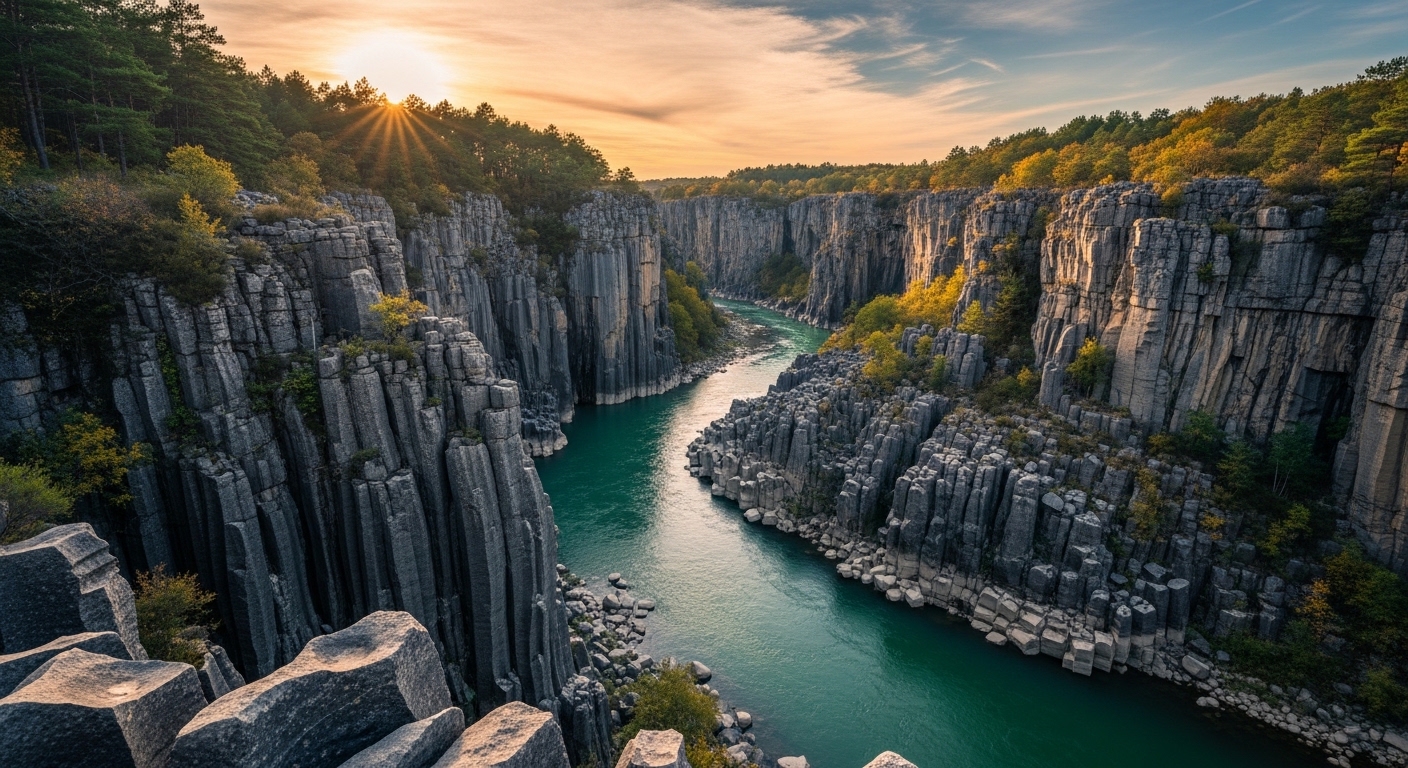 Les sources et gorges de l'Allier GR: hikers and trail scenery