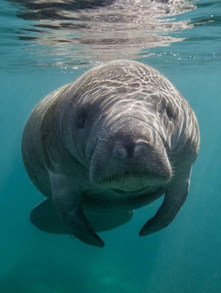 Manatee Floating