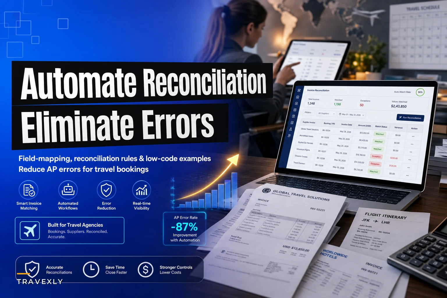 Avoid accounting errors: automate supplier invoice reconciliation for travel bookings