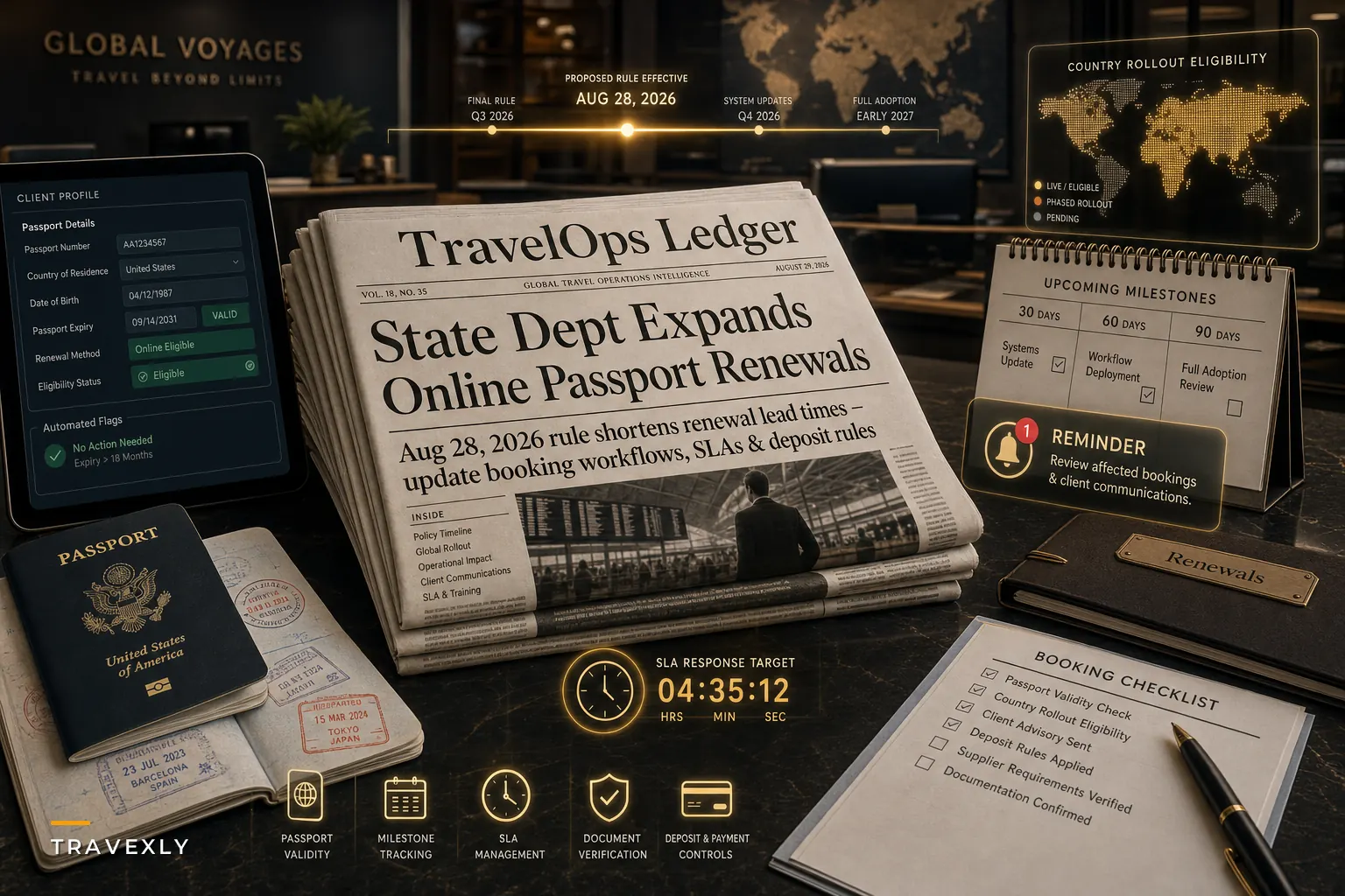 State Dept Expands Online Passport Renewals: Update Booking Workflows, Client SLAs and Documentation Checks