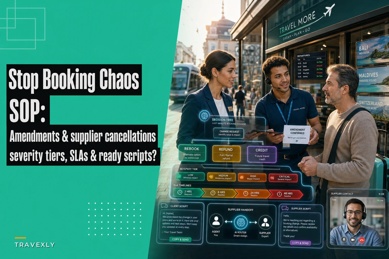 Stop last-minute booking chaos: an SOP for amendments and supplier cancellations