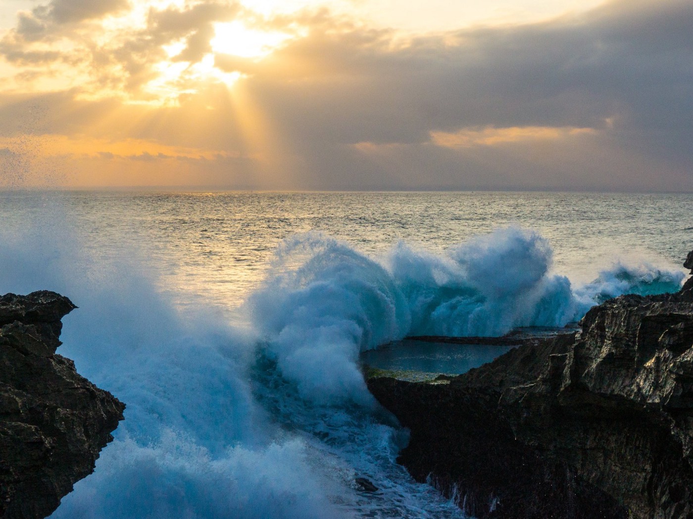 One of Ben’s best and favorite photos - taken at Devil’s Tear, Bali.