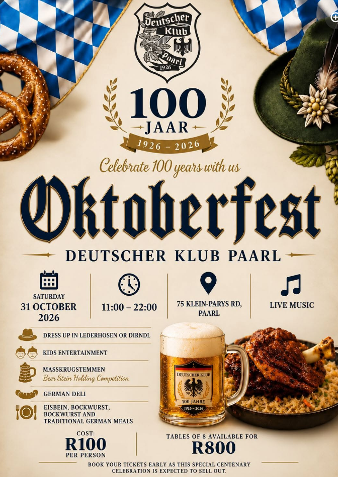 Deutscher Klub Paarl Centenary OktoberFest