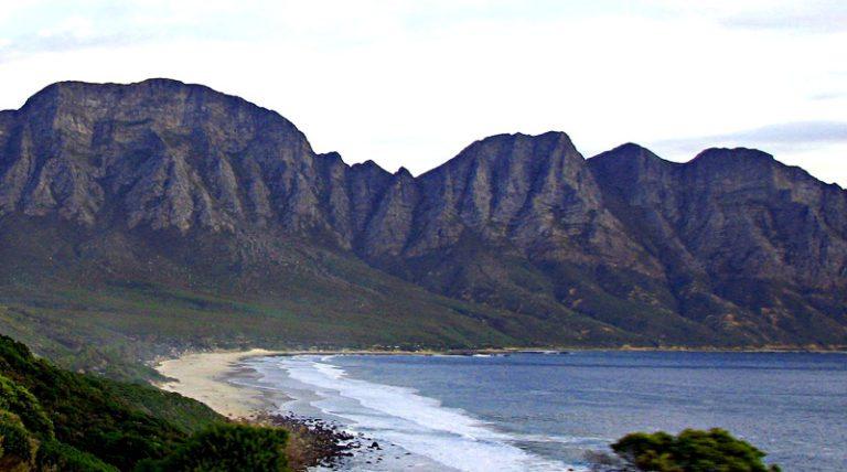 A view of Betty's Bay, a town in the Western Cape province