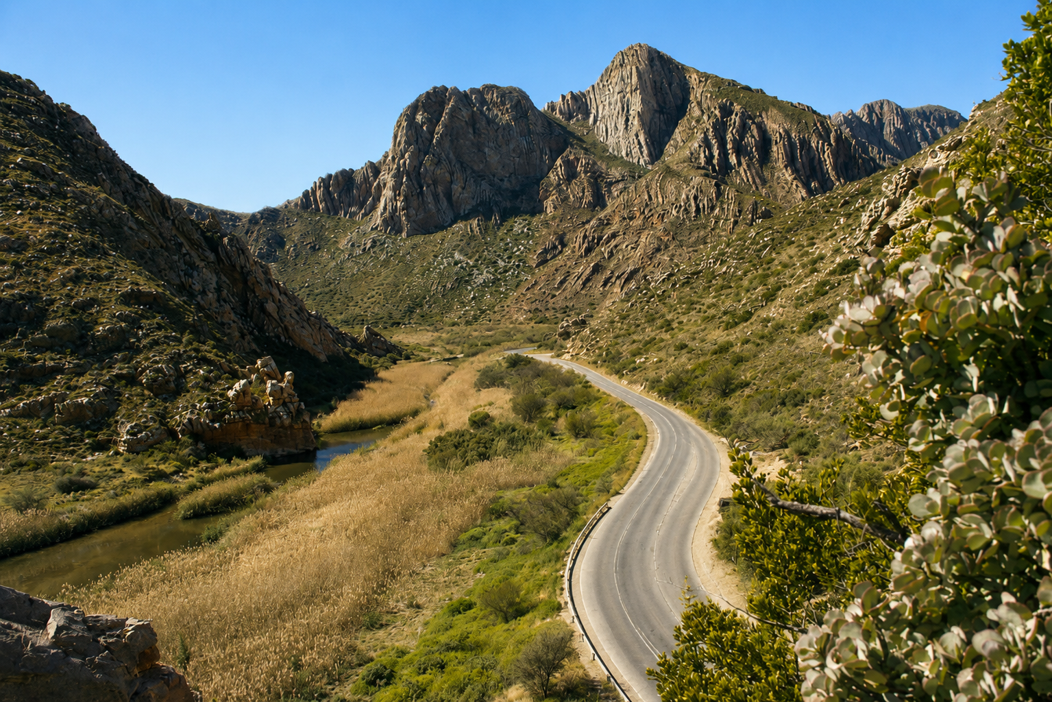A view of Ashton, a town in the Western Cape province