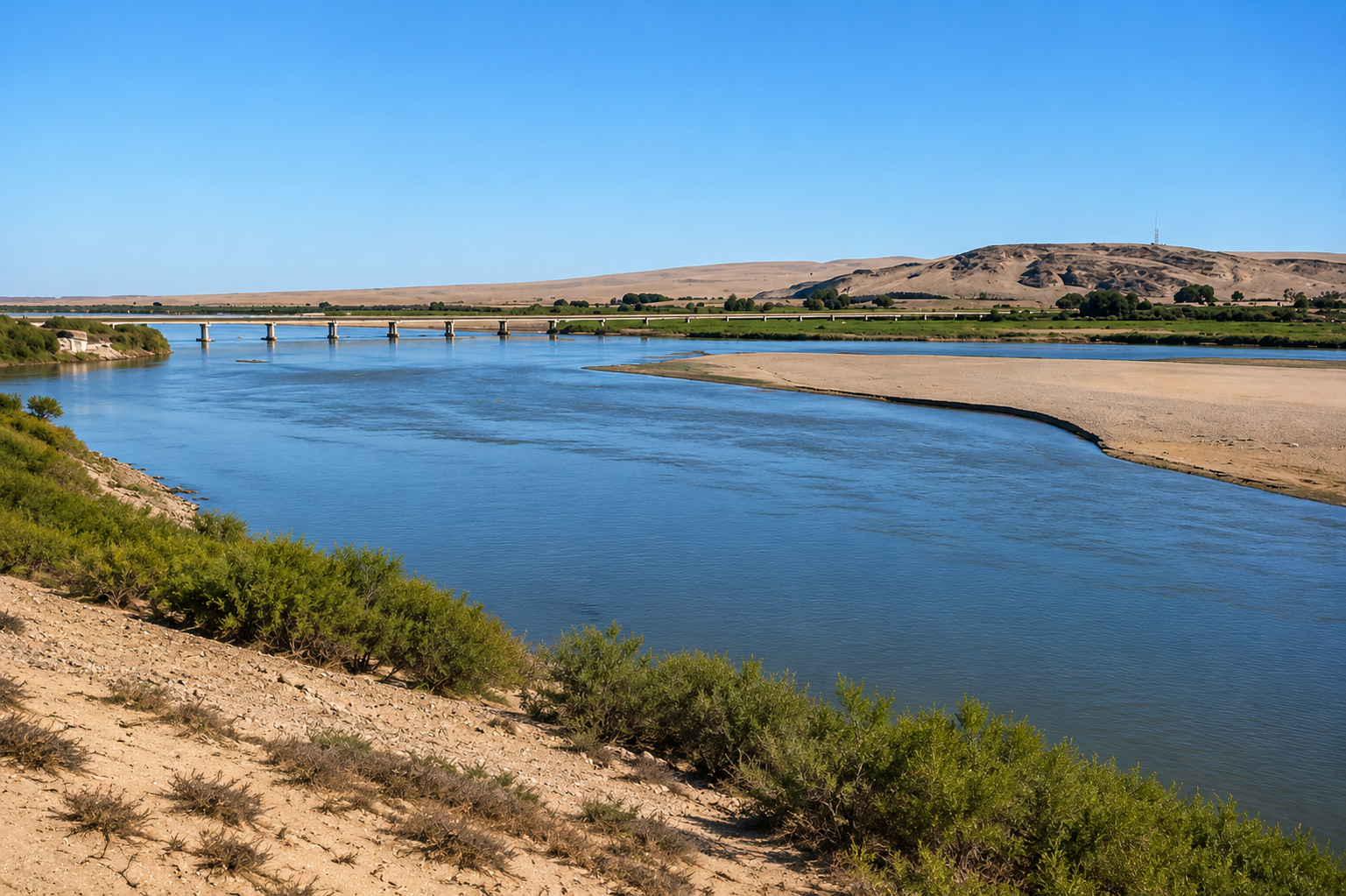 A view of Alexander Bay, a town in the Northern Cape province