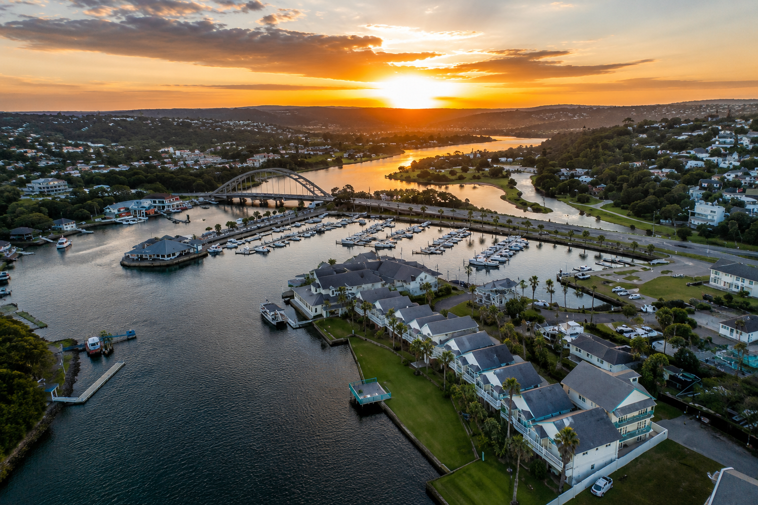 A view of Port Alfred, a town in the Eastern Cape province