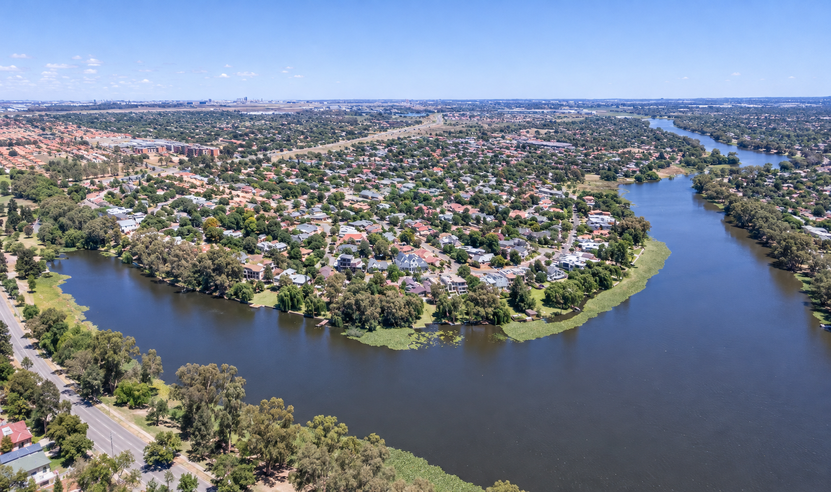A view of Benoni, a town in the Gauteng province