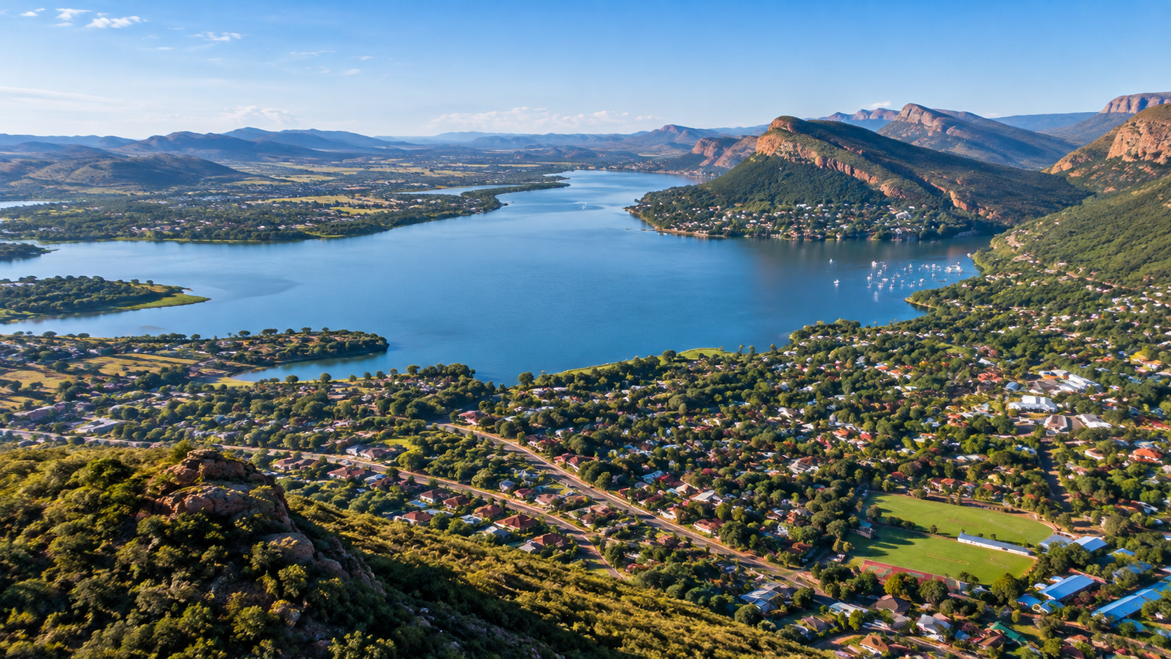 A view of Hartbeespoort, a town in the North West province