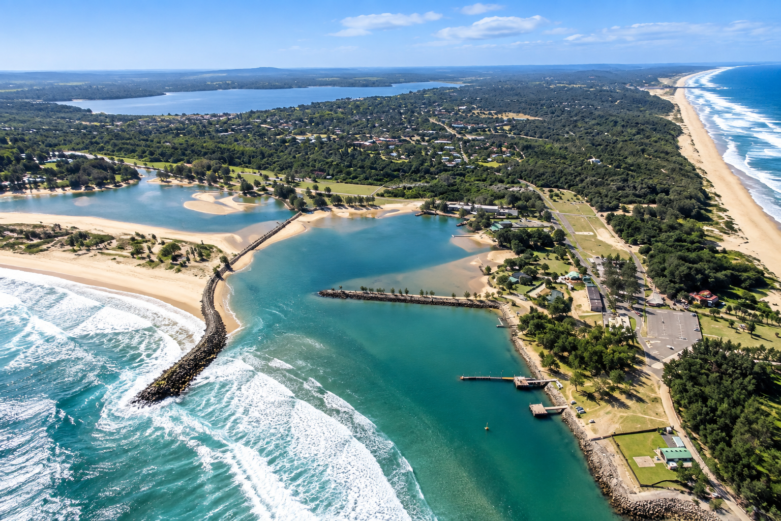A view of Richards Bay, a town in the KwaZulu-Natal province
