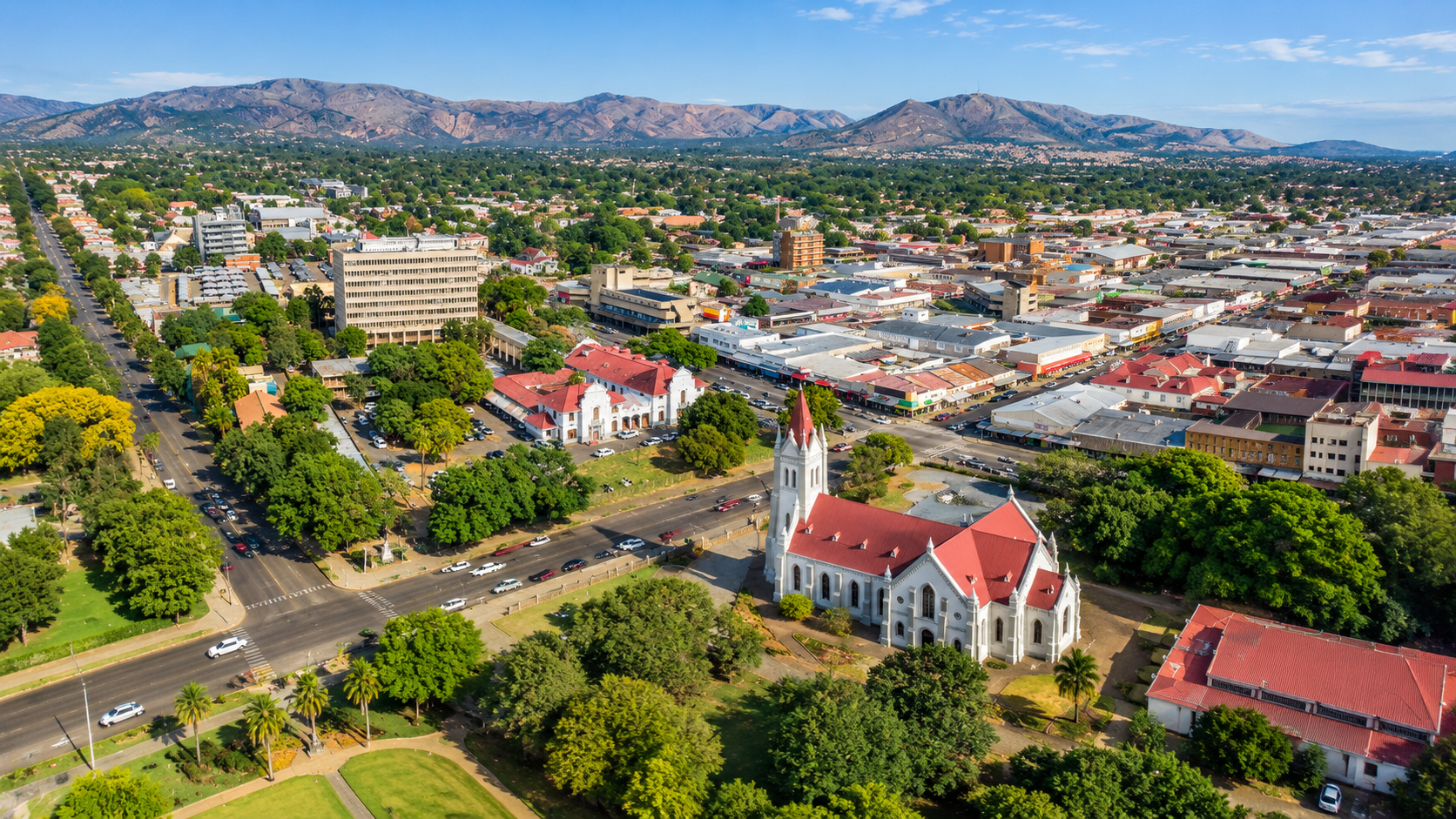 A view of Rustenburg, a town in the North West province