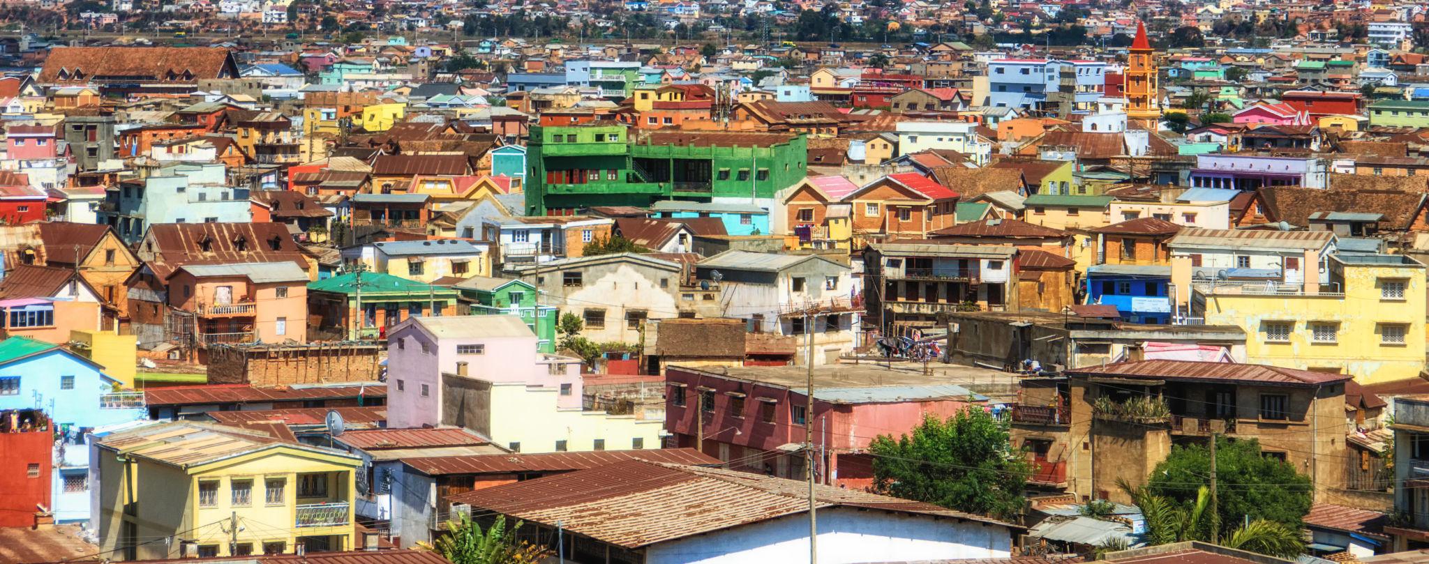 A view of Soweto, a town in the Gauteng province