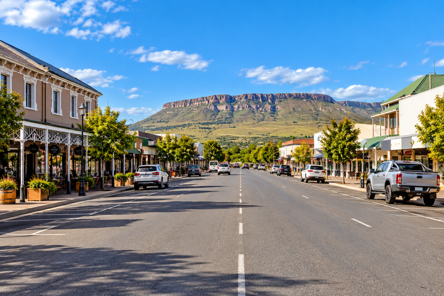 A view of Harrismith, a town in the Free State province