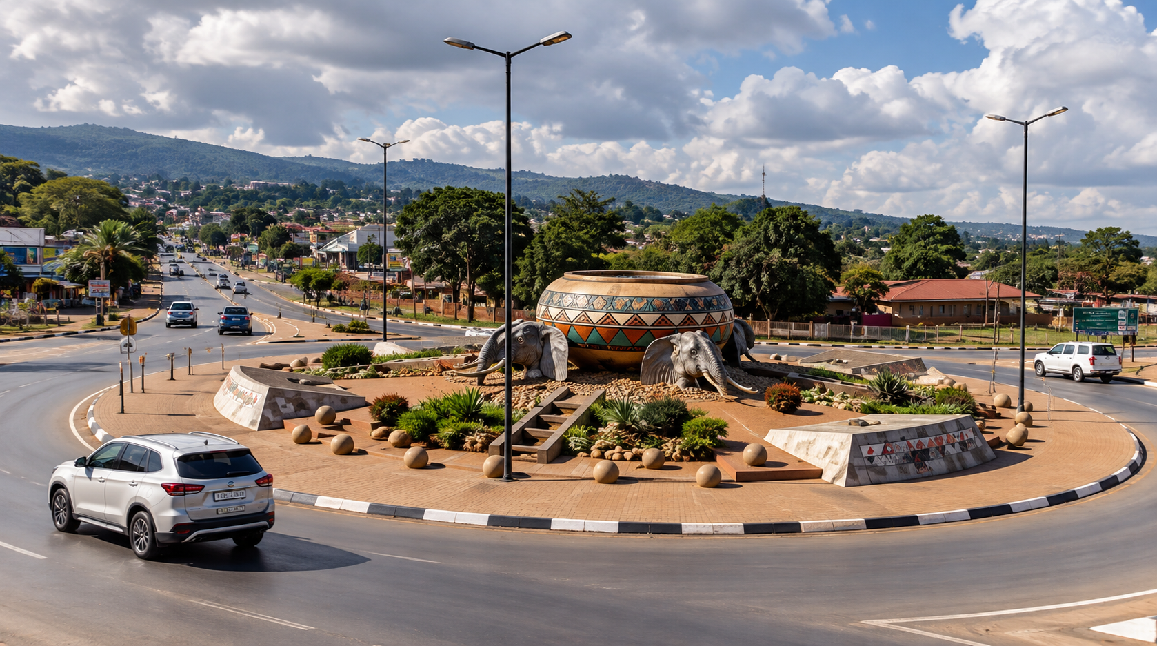 A view of Thohoyandou, a town in the Limpopo province