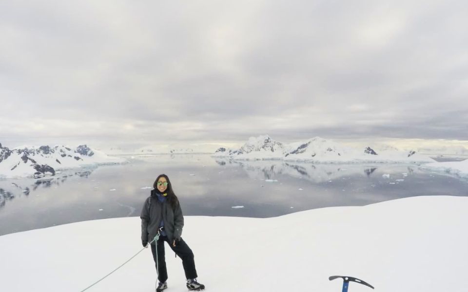 Anita Hiking in Antarctica