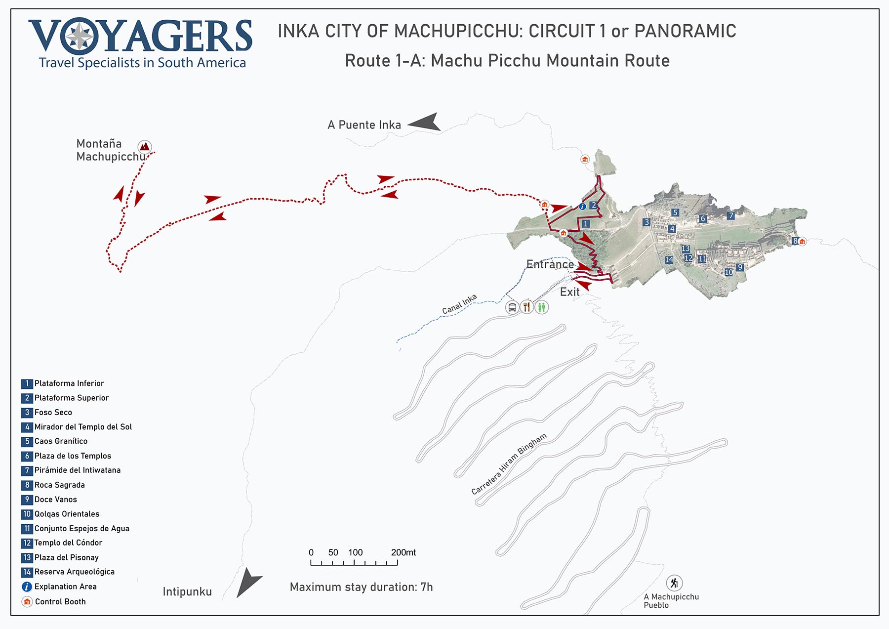 Inka city of Machupicchu: Circuit 2 or Panoramic | Route 1-A: Machu Picchu Mountain Route