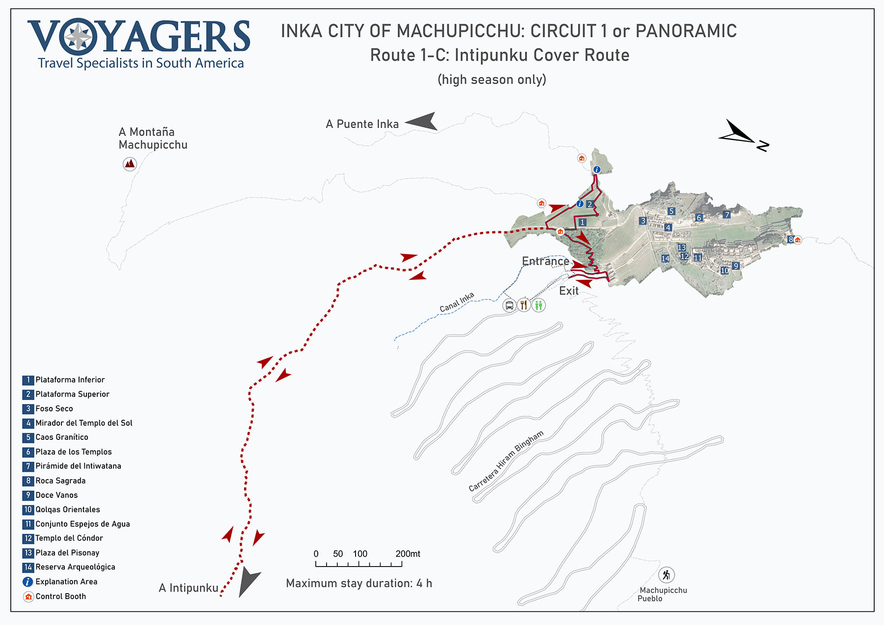 Inka city of Machupicchu: Circuit 2 or Panoramic | Route 1-C: Intipunku Cover Route