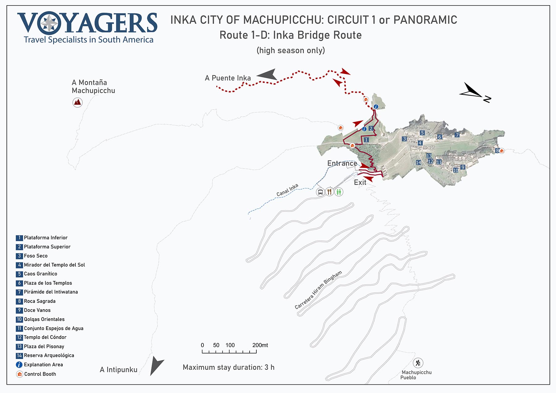 Inka city of Machupicchu: Circuit 2 or Panoramic | Route 1-D: Inka Bridge Route