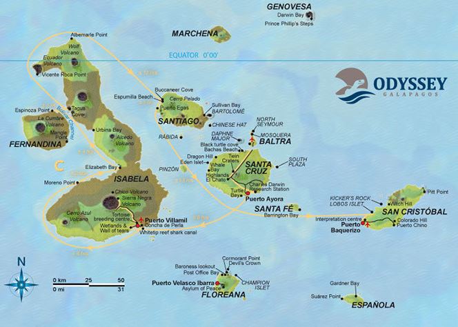 Map | Galapagos islands