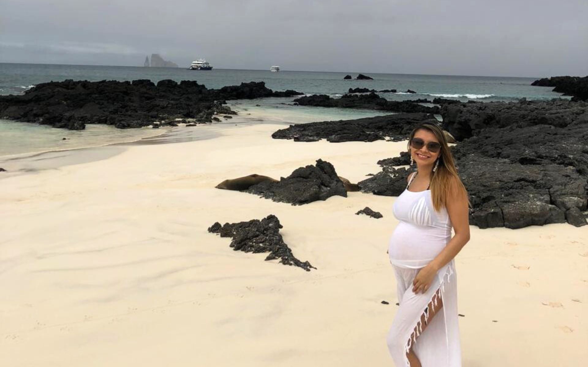 Ivonne Zumarraga in the Galapagos Islands