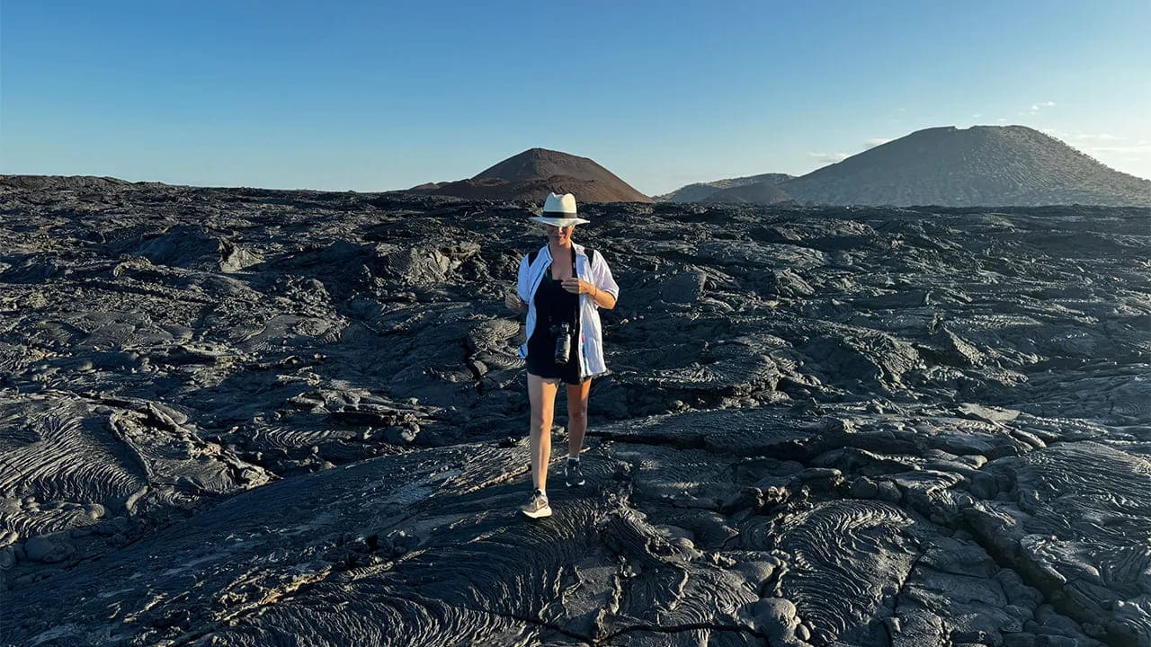 Jenny Hewett | Lava field | Santiago Island | Galapagos Islands | South America