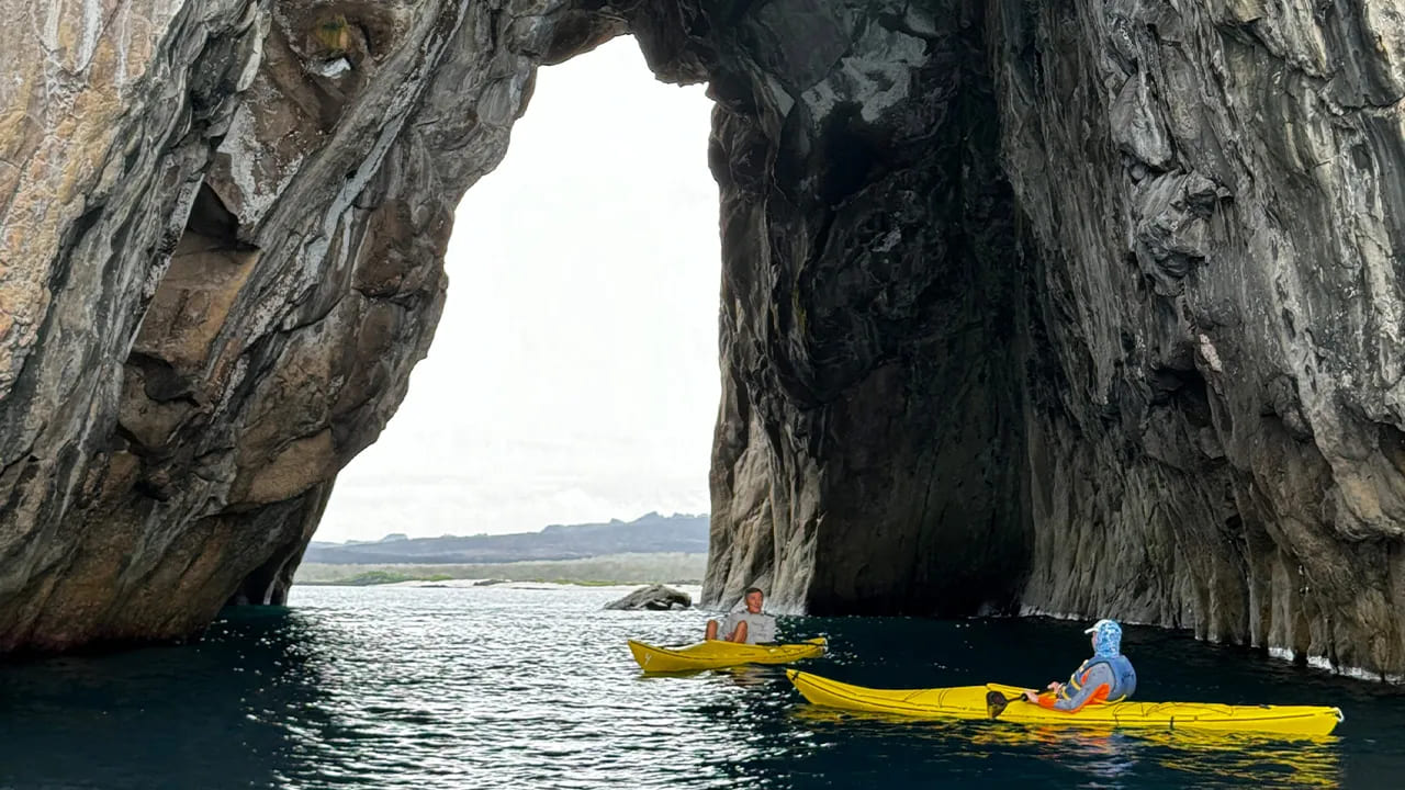 Jenny Hewett's dad, Kym | Kayaking at San Cristobal Island | Galapagos Islands | South America