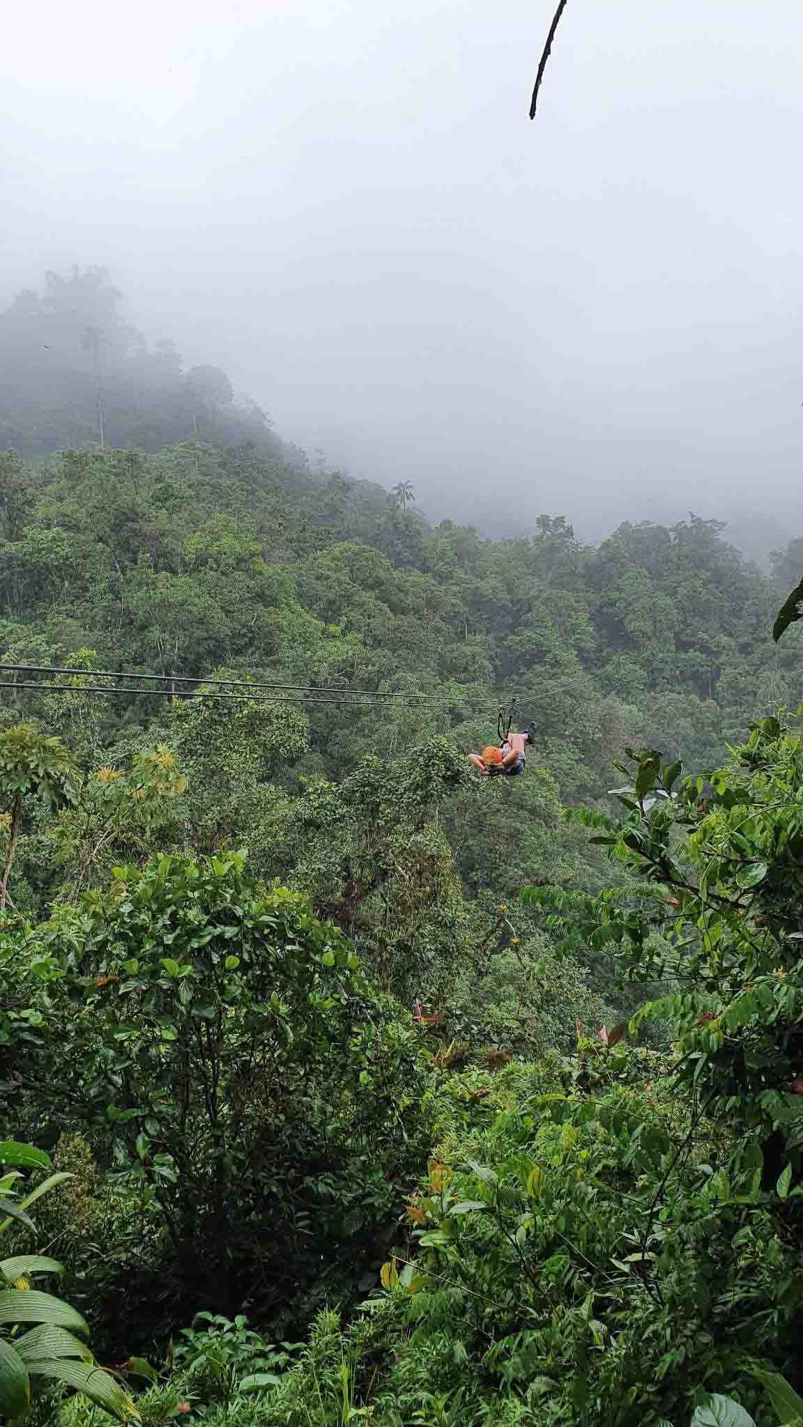 Ziplining in Mindo 