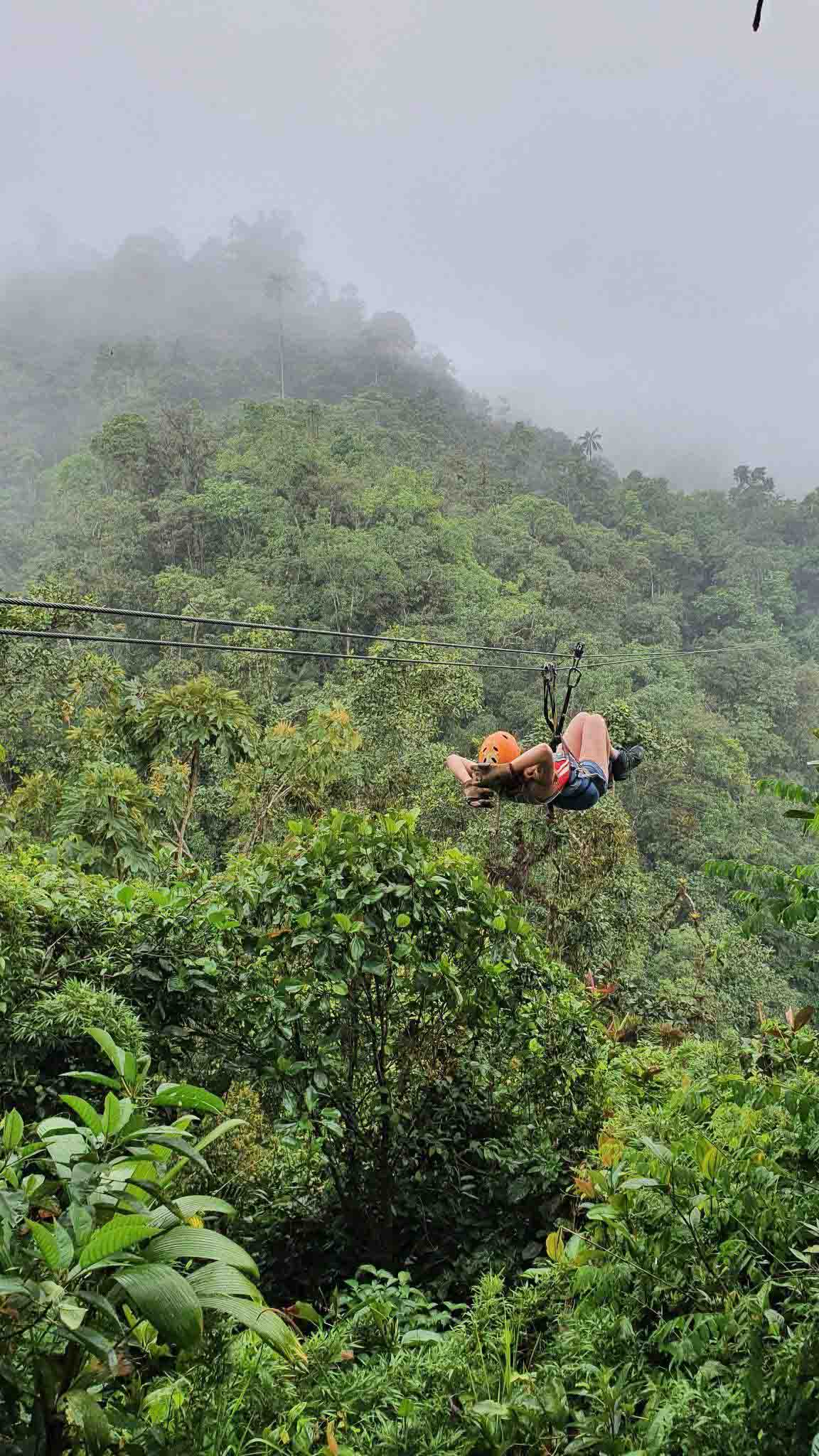 Ziplining in Mindo 