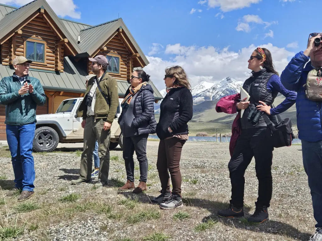 Peter Brown, ranch manager for Arthor Blank’s properties in Paradise Valley north of Yellowstone explains how they preserve wildlife migration corridors on private lands