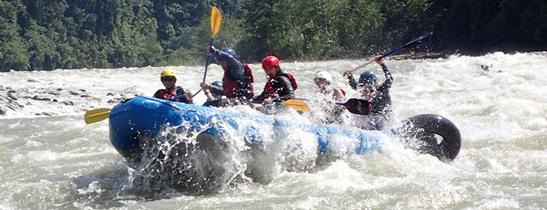 Rafting in the amazon rainfores