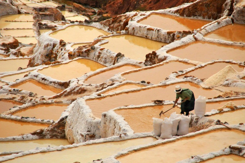 Salinas Saltworks Maras, Peru Cuzco