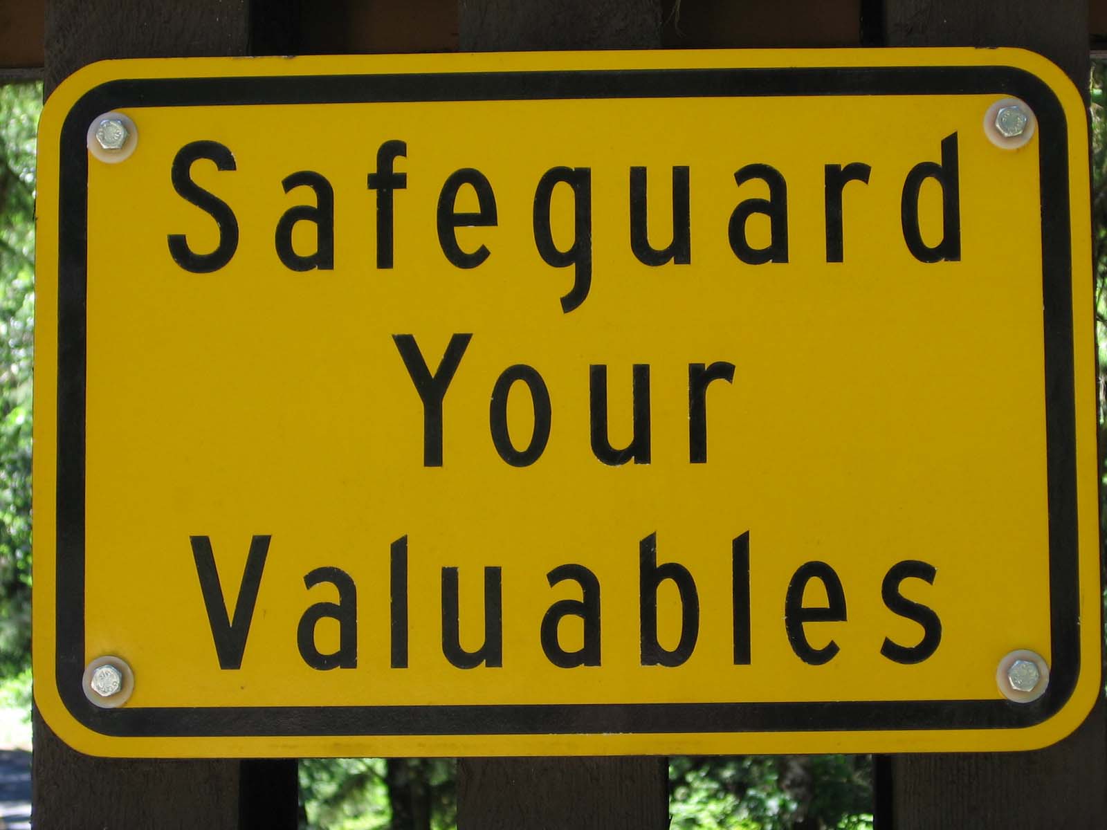 Secure your valuables