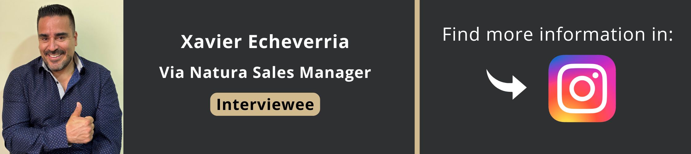 Xavier Echeverria | Via Natura | Social Network Profile Instagram