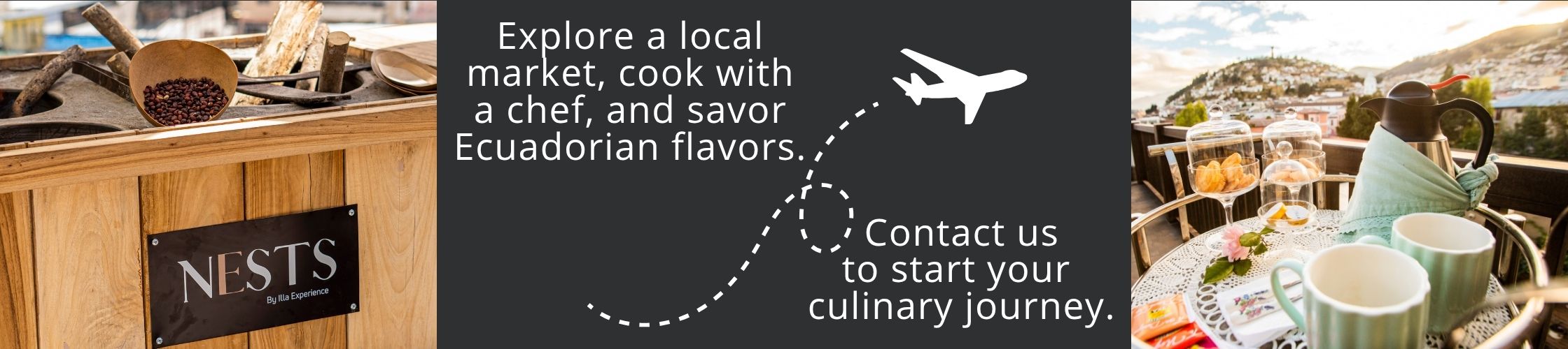 Explore a local market, cook with a chef, and savor Ecuadorian flavors. Contact us to start your culinary journey.