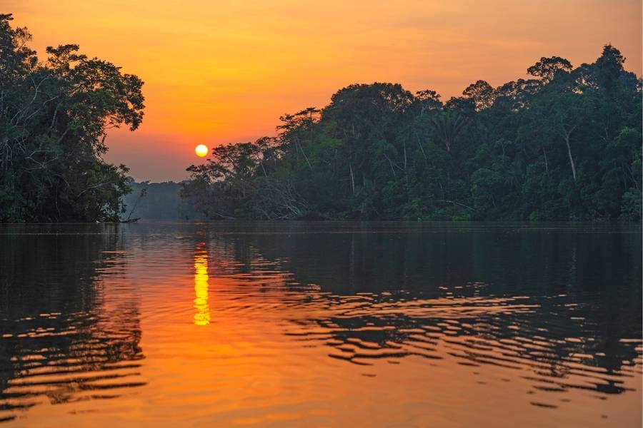 Amazon Rainforest Sunset Reflection - Photo:SL_Photography