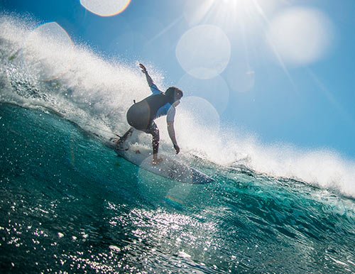 Surfing in Galapagos