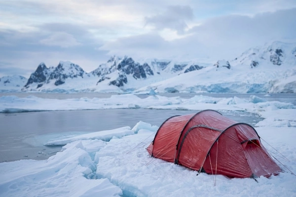 Looking out of tent - Antarctica