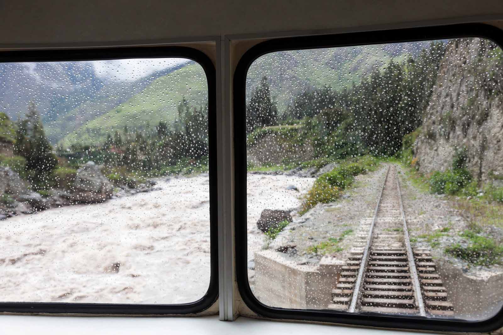 Train to Aguas Calientes in Peru