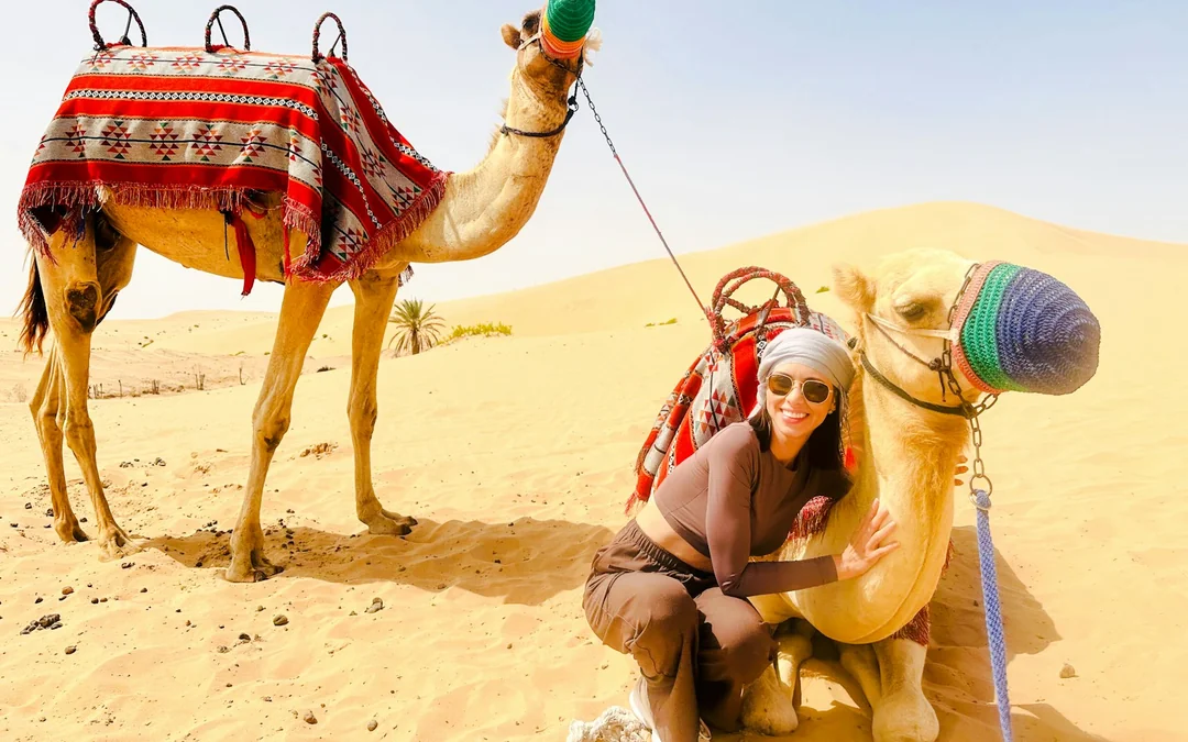 Abu Dhabi Evening Desert Safari with 4x4 Dune Bashing, Camel Ride, BBQ Dinner and Live Shows Image 3