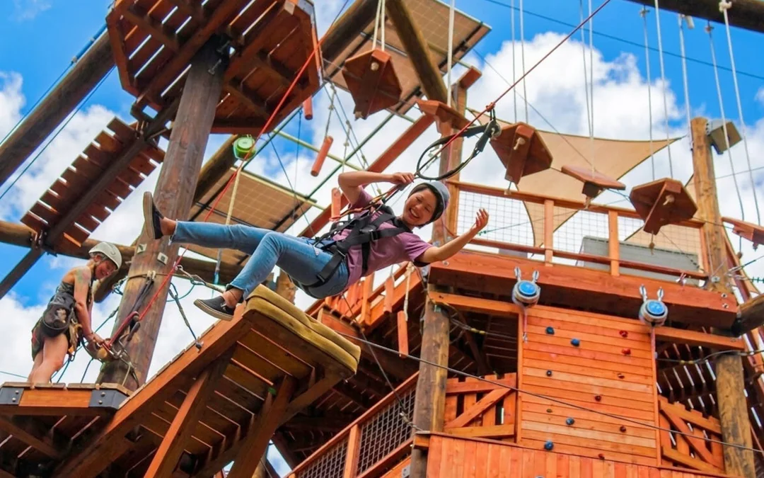 Adventure Course Extreme: 18-Obstacle Course, Climbing Wall, and 50-Foot Freefall Image 3
